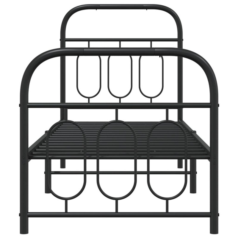 Raaghav Metal Bed, Black, Small Single (2'6)