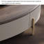 Table basse moderne en bois massif ovale-723299341