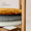 Teddy Upholstered Stool with Solid Wood Frame