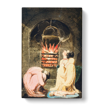 Cauldron Over A Favour by William Blake - Wrapped Canvas Painting