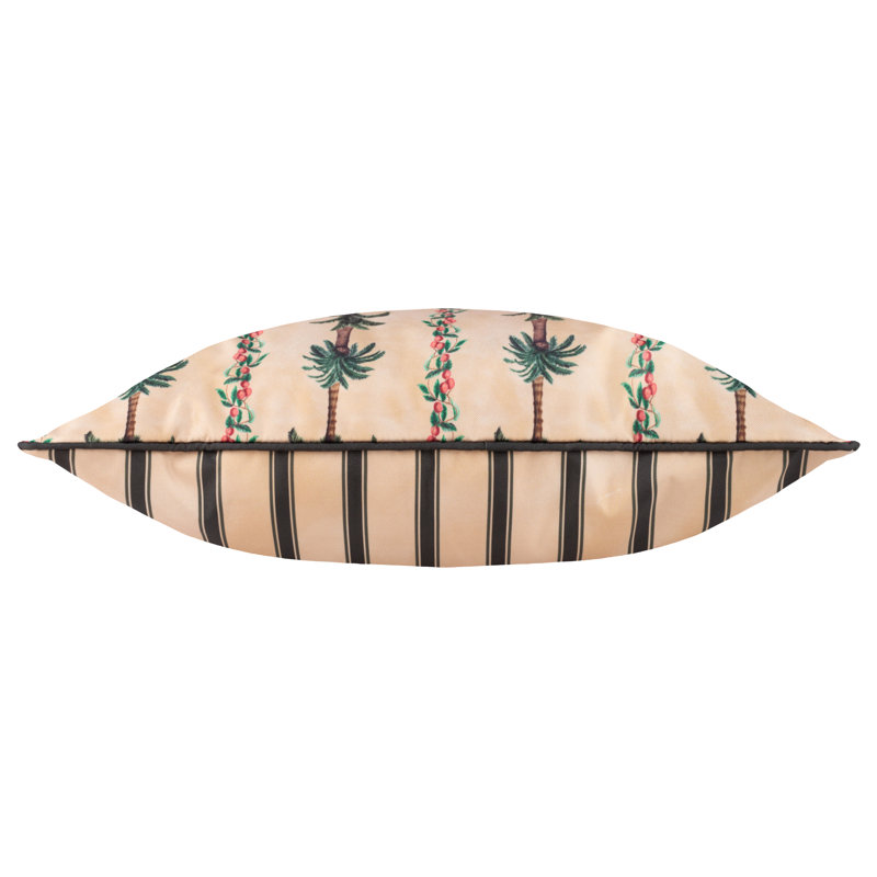 Atrayu Indoor / Outdoor Square Throw, Beige Striped