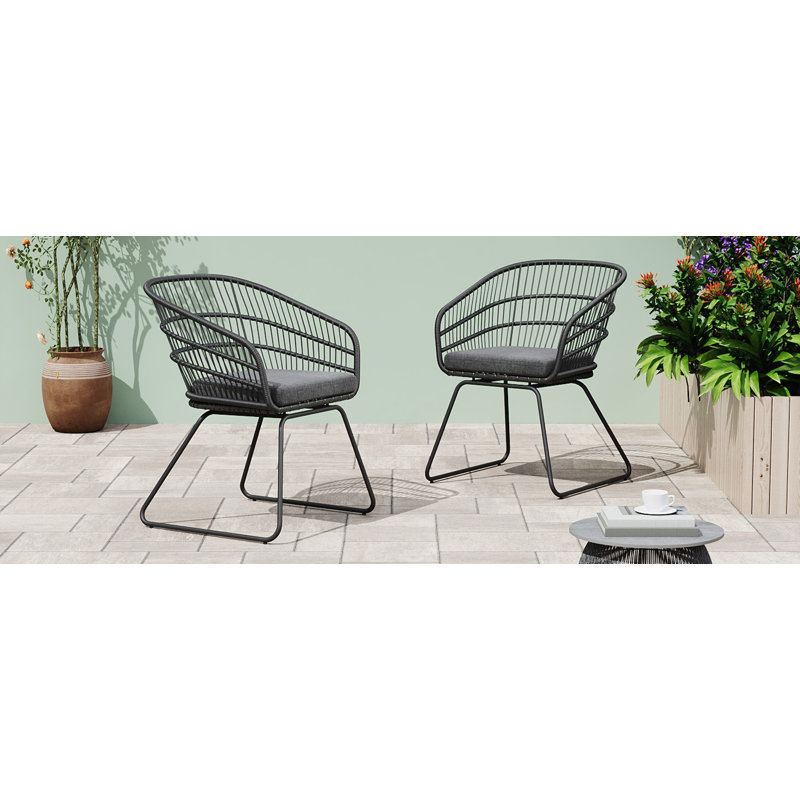 Ensemble de 2 chaises d'extérieur Farmhouse, Gris, Gris