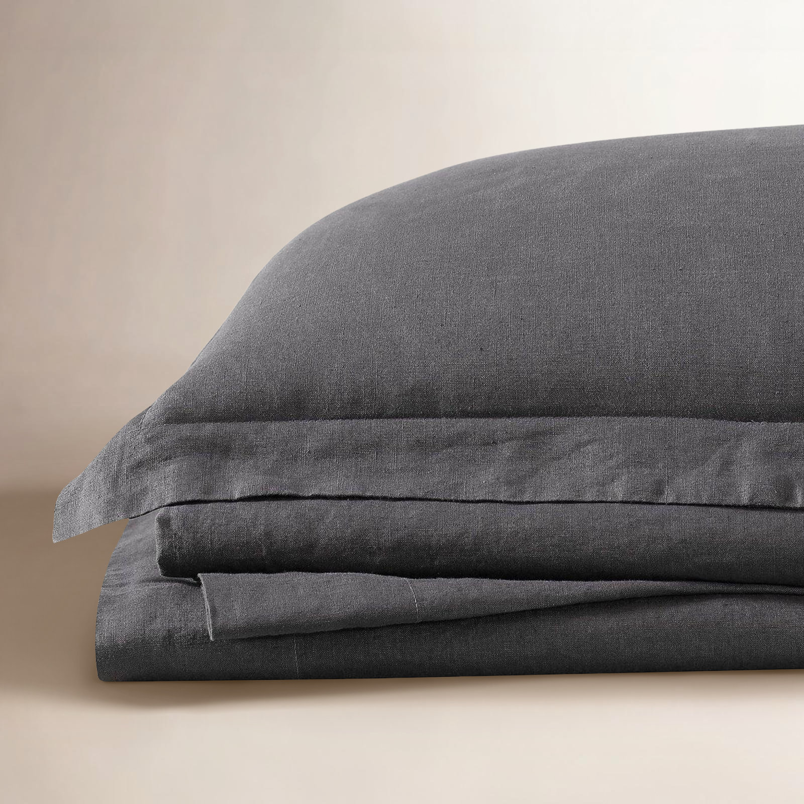 Nena Linen Sheet Set, Charcoal, Cal. King