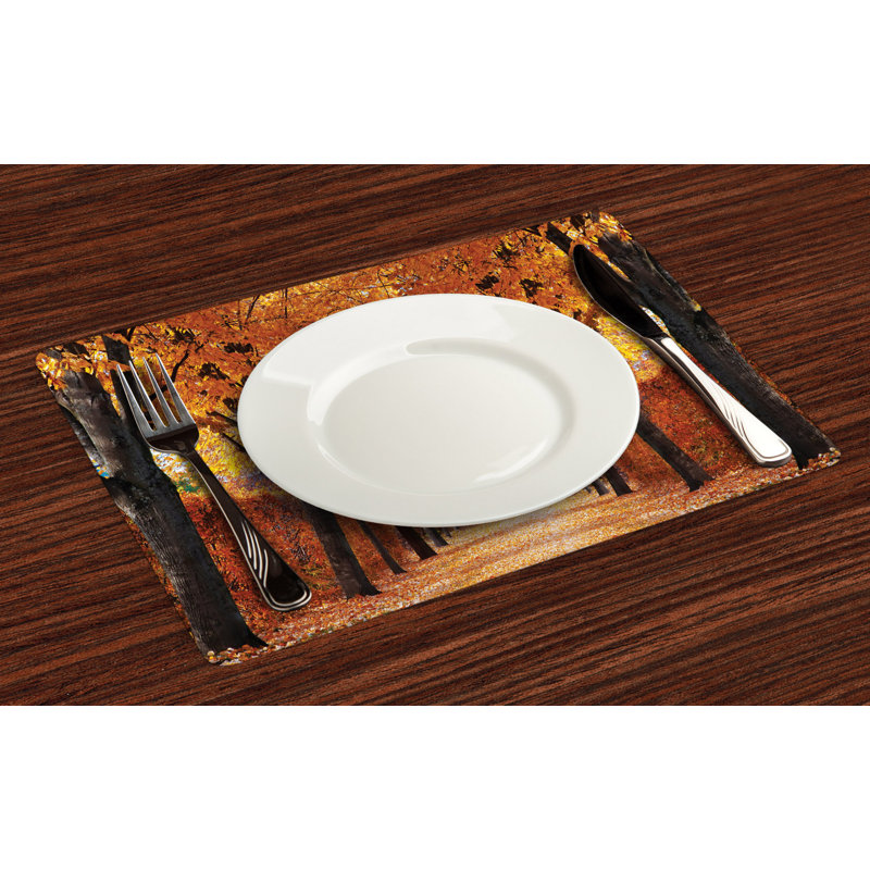 Ricardo Autumn Pathway in the Woods Placemat