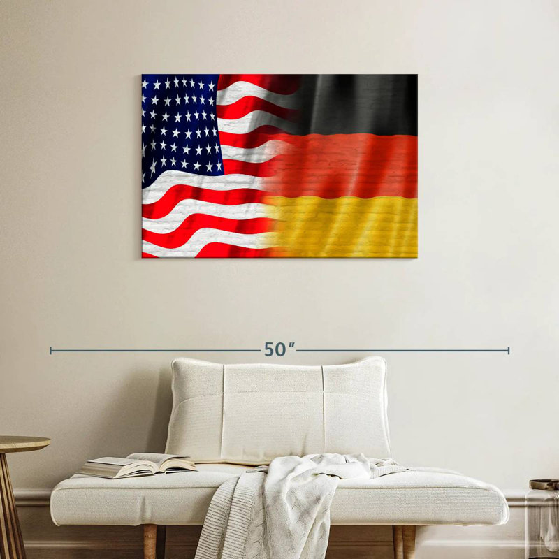 Borges American And German Flag, 24" H x 36" W