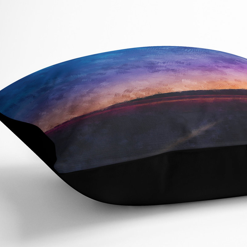 Sand Dunes in Australia Cushion with Filling, 40cm H x 40cm W x 15cm D, Black