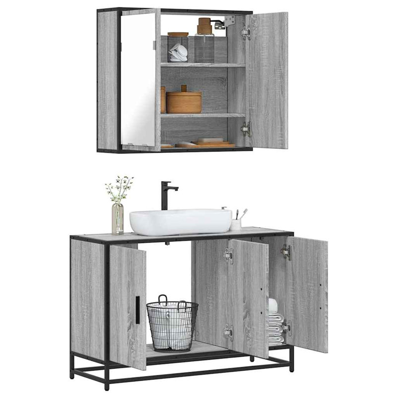 Aloysious Bathroom Furniture Suite, Cabinet Grey