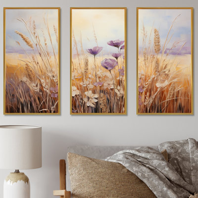 Minimalisme Meadow Magic IV - ensemble d'art mural prairie