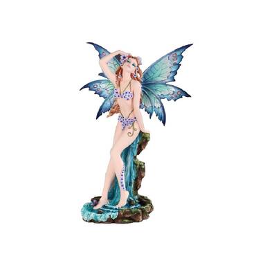 Design Toscano CL4571 Spirit of The Wind Fairy Outdoor Garden Statue, 27  Inch, Two Tone Stone