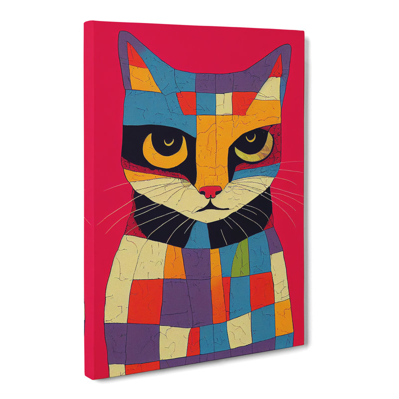 Cat Patchwork Vol.2 - Wrapped Canvas, 76cm H x 50cm W x 3cm D