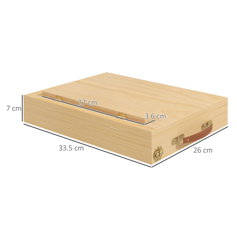 Sibyl Wooden Table Easel Box with Storage Portable Folding Artist Easel