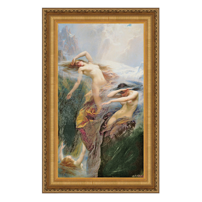 " Clyties Of The Mist, 1912 " by Herbert James Draper, 37.25" H x 24.25" W x 1.875" D