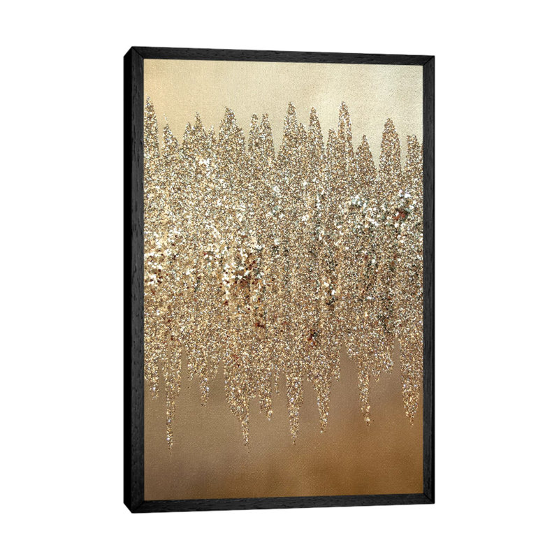 Silver Shimmer I by Amber Lamoreaux - Painting on Canvas, 101.6 cm H x 66.04 cm W, Black Framed Canvas