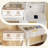 48" Fluted Makeup Vanity Desk with LED Mirror, Charging Station & Storage Stool for Bedroom-984848839