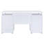 Bureau d'ordinateur blanc avec 2 tiroirs et armoire Rochelle