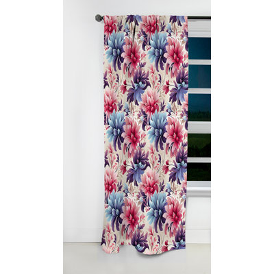 Pink And Purple Carnival Damask Parade - Damask Curtain - Blackout Damask Curtain - 1 Panels