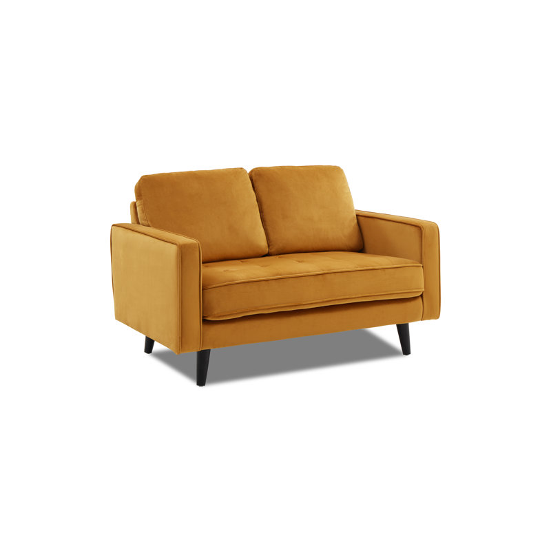 Balfor 2 Seater Velvet Sofa, Mustard
