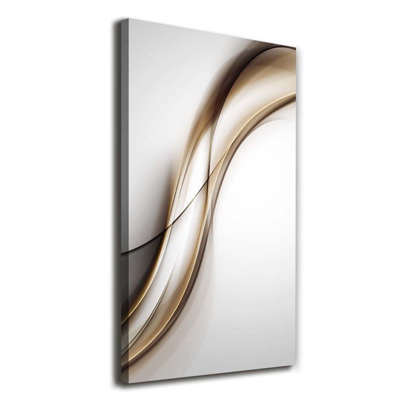 Brown Wave - Wrapped Canvas Print