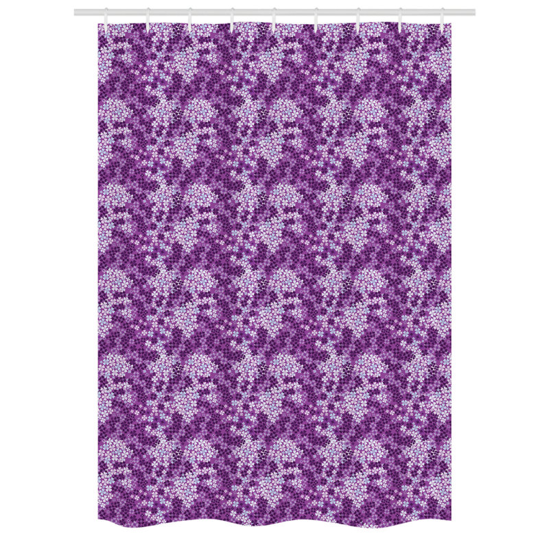 Floral Shower Curtain with Hooks Included, 78" H x 54" W