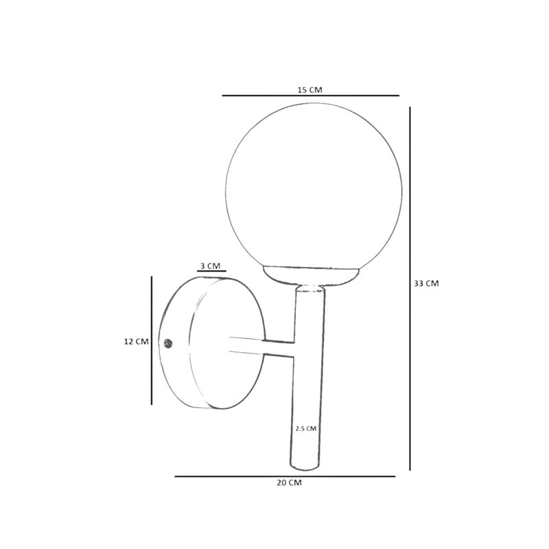 Lampe murale, Doré, Doré transparent