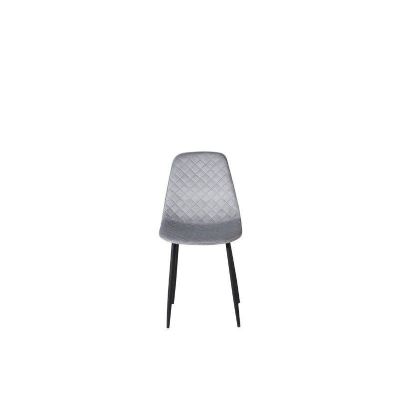 Anjana 48cm H Velvet Upholstered Side Chair, Grey