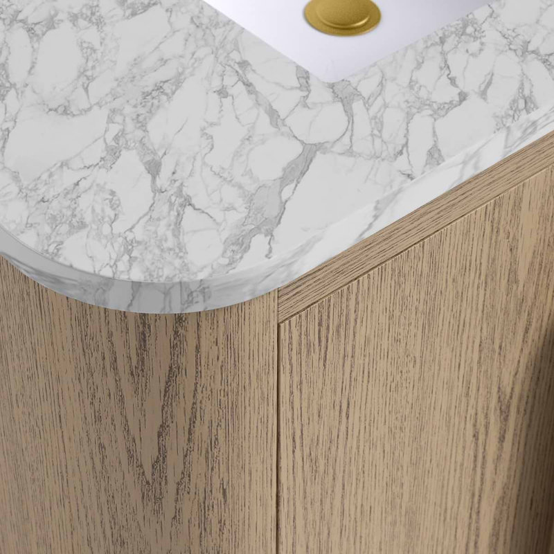 Harper Vanity, 30" W, Carrara Marble