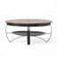Table basse en bois de manguier et fer à la main fabriquée à la main