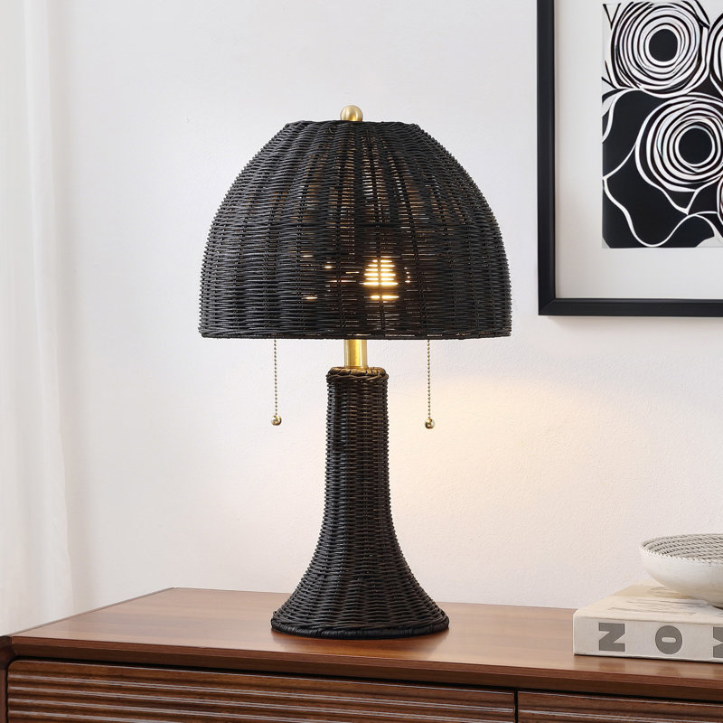 Cathcart 22" Light Brown Table Lamp, Black