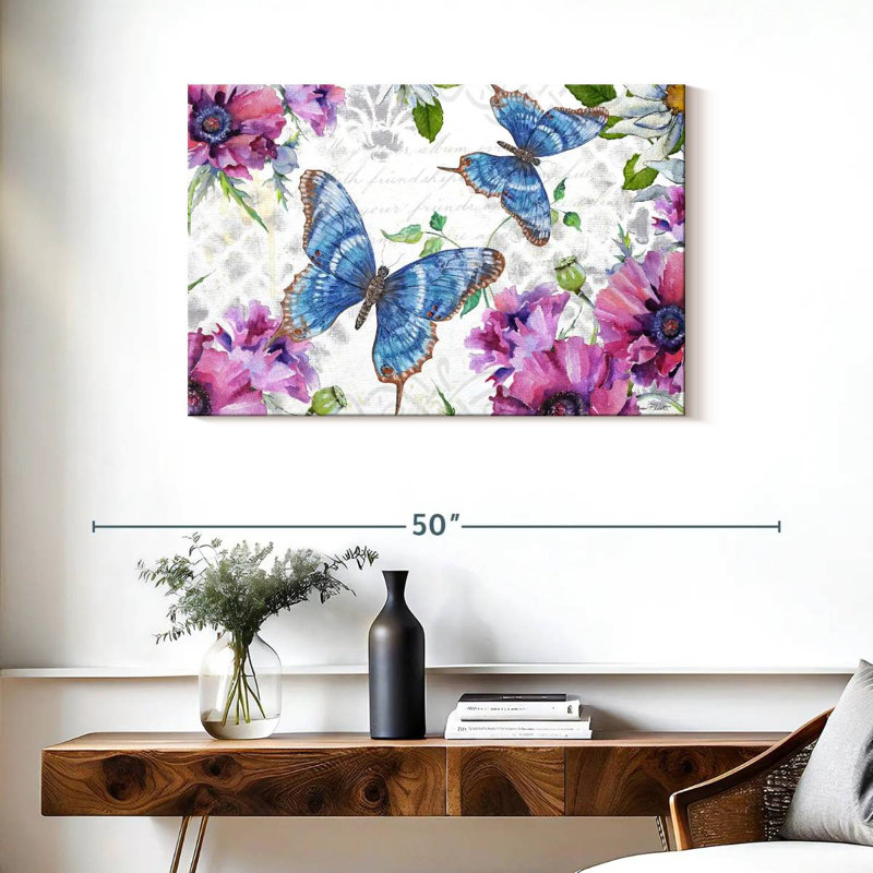 Jardin floral papillon II, H 24 po x l 36 po