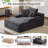 Oversized 66.14" Upholstered Boneless Chaise Lounge Chair With Pillow-1362856499