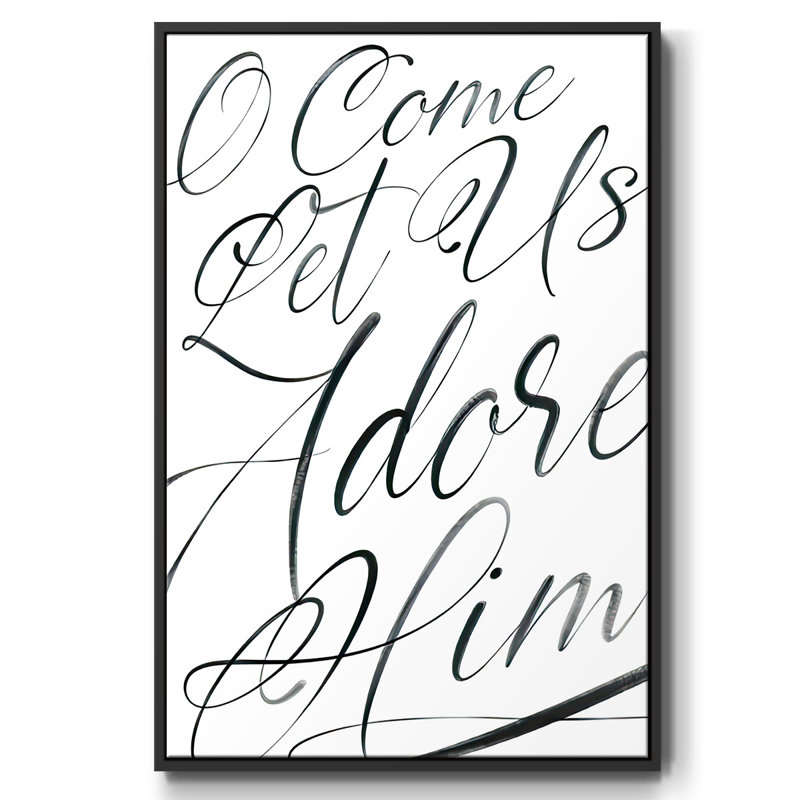 Toile tendue avec cadre O'Come, Cadre flottant noir, H 37 po x l 25 po x P 1,5 po, Noir