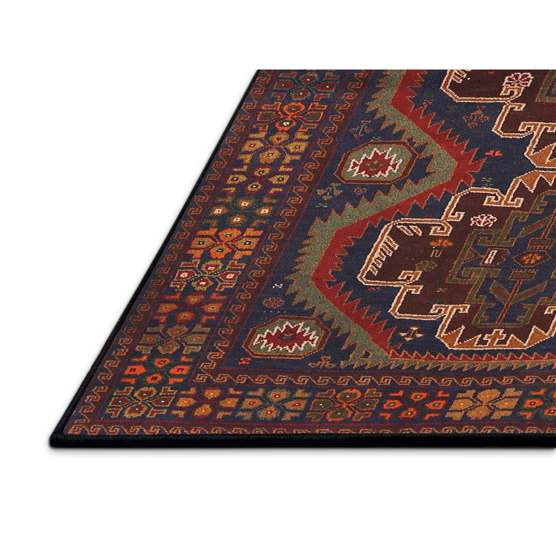 Tapis brun/noir/beige traditionnel Ayako, Rectangle 5 pi x 8 pi