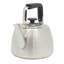 Sur La Table Kitchen Essential Large 2 QT Heavy Gauge Brushed Stainless Steel Whistling Tea Kettle
