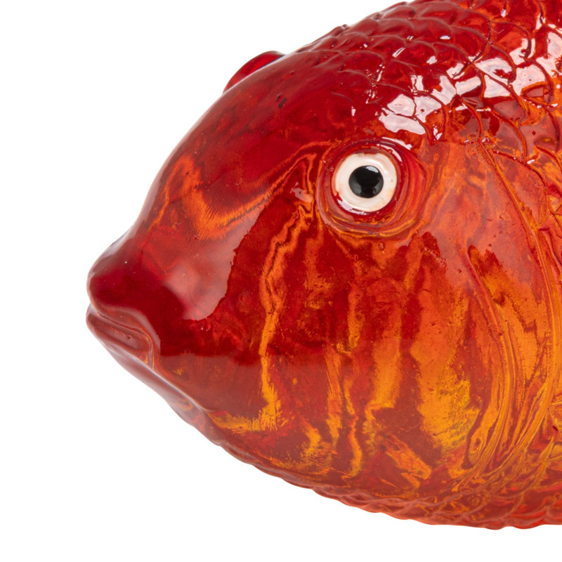 Figurine de poisson en résine transparente