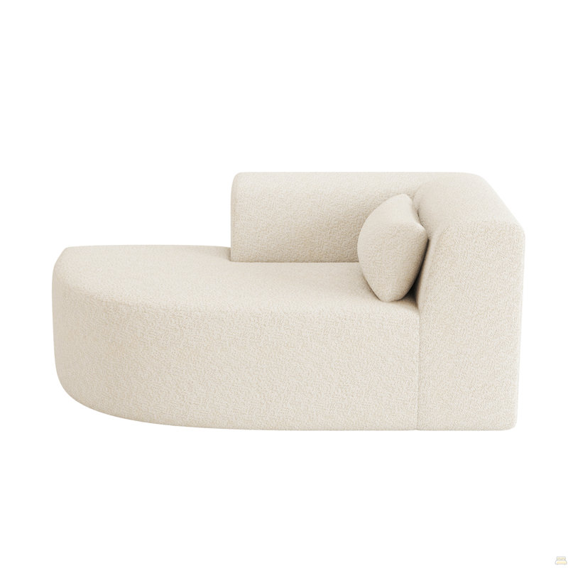 Canapé rembourré avec coussin de dossier, Beige