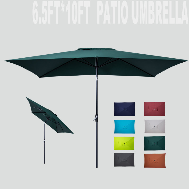 Shinetta 6,5 x 10 pi Parasol carré, Vert