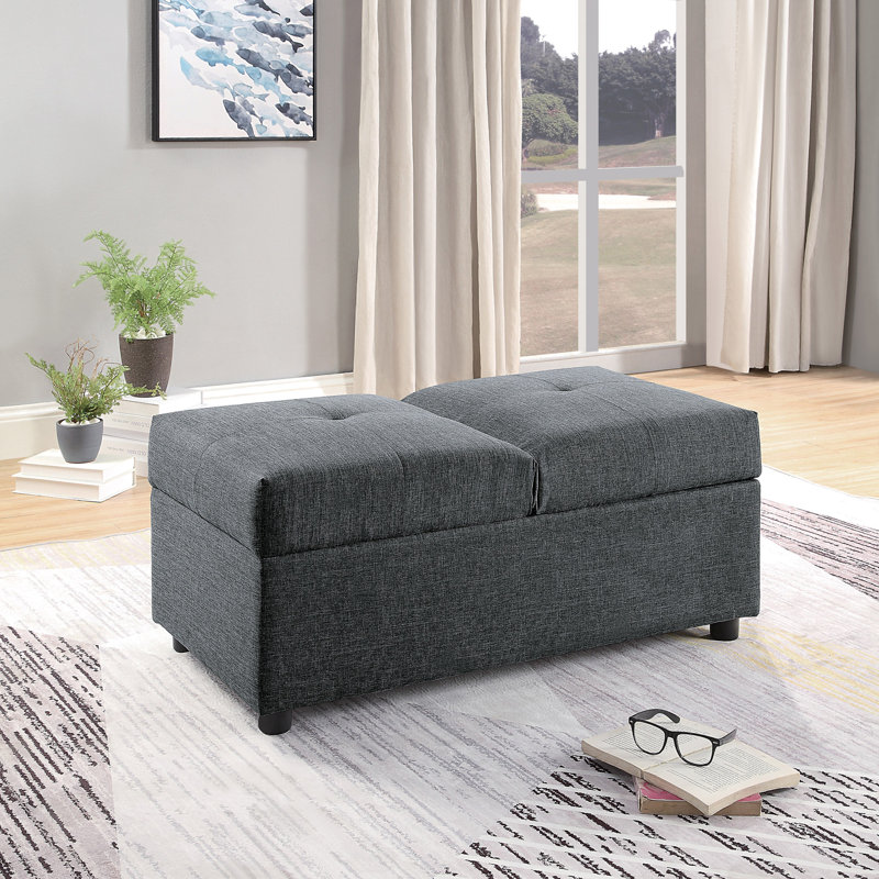 Fauteuil convertible 1Pc, Tissu gris