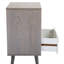 Grey Bedroom Bedside Table With Attractive Storage Feature Fashion Cabinet Drawer And Compartment