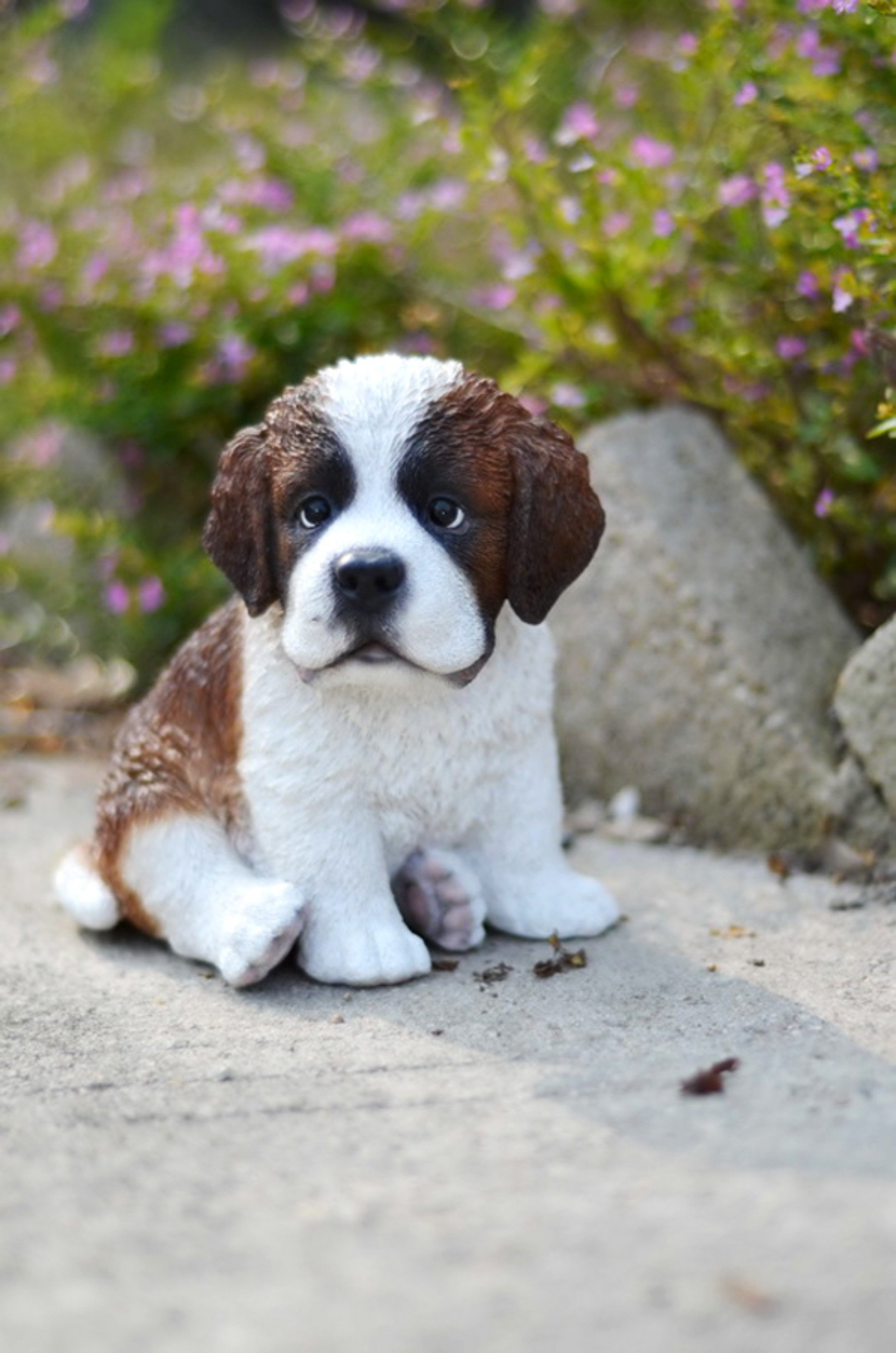 Hi-Line Gift Ltd. Sitting Saint Bernard Puppy Statue & Reviews | Wayfair