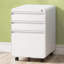 3 Drawer Metal Filing Cabinets with Lock Wheels, Anti-tilt Under Desk Design (No Assembly Required)-866884867