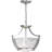 Ibtissem V4833 Durango 3-Light Indoor Brushed Nickel Convertible Hanging Pendant (Semi-Flush) with Alabaster Glass Bowl-1631833527