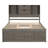 Queen Size Solid Wood Platform Storage Bed with Headboard Shelves and 8 Drawers – No Box Spring Needed, Gray-141566601-141566615
