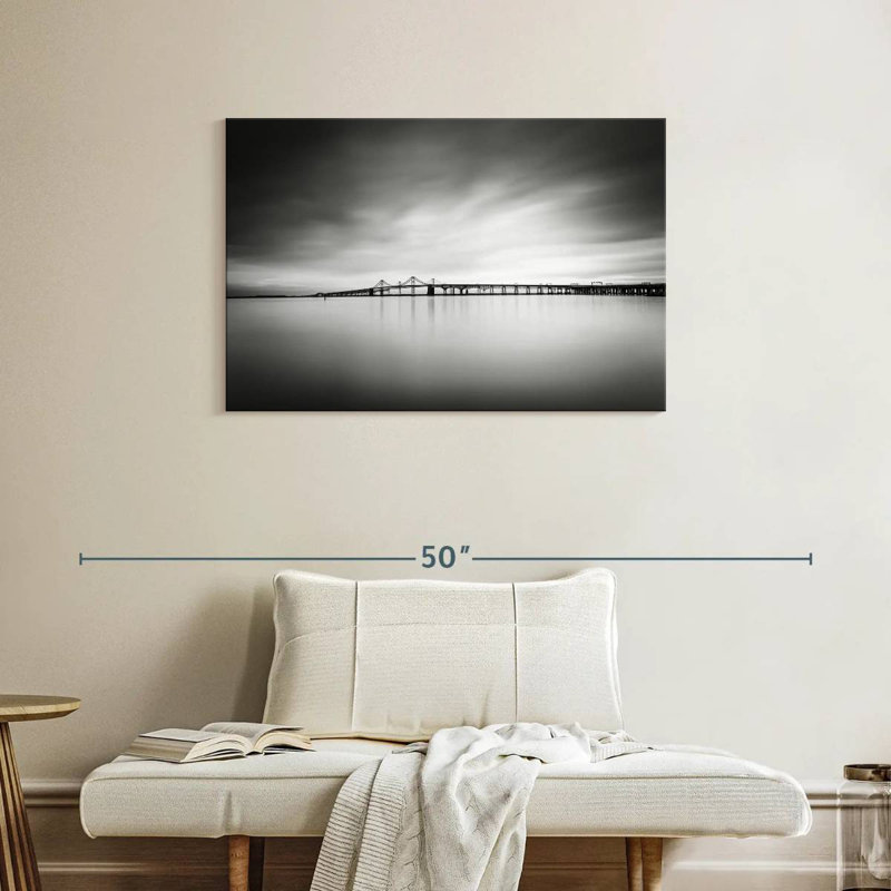 Chesapeake Bay Bridge BW, H 24 po x l 36 po