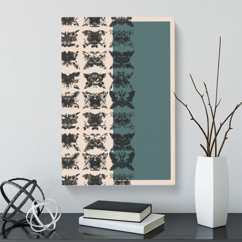 Block Print No.3 - Wrapped Canvas Painting, 50cm H x 35cm W x 3cm D