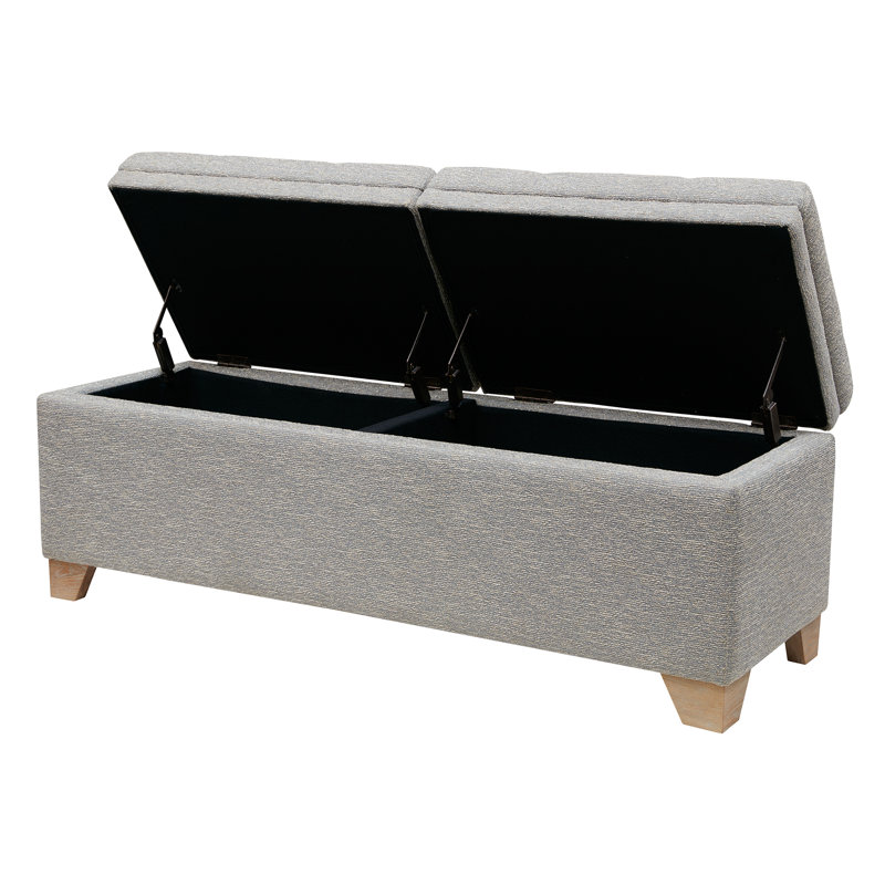 Banc de rangement à deux compartiments Ashcroft, Gris