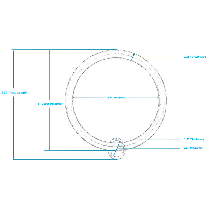 Curtain Rings, Black