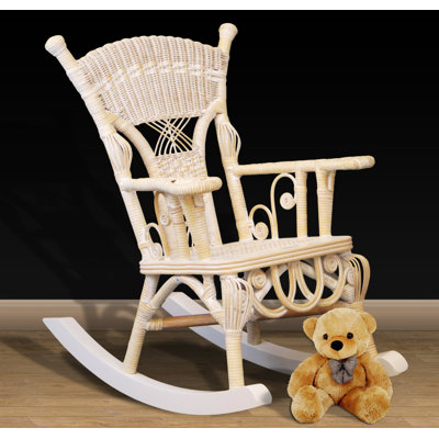 Chaise berçante en osier pour enfant Deas