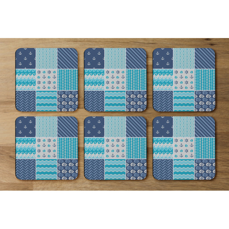 Square 6 Piece Coaster Set