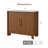 Auris 35.4" Storage Cabinet with Faux Travertine-Look Top