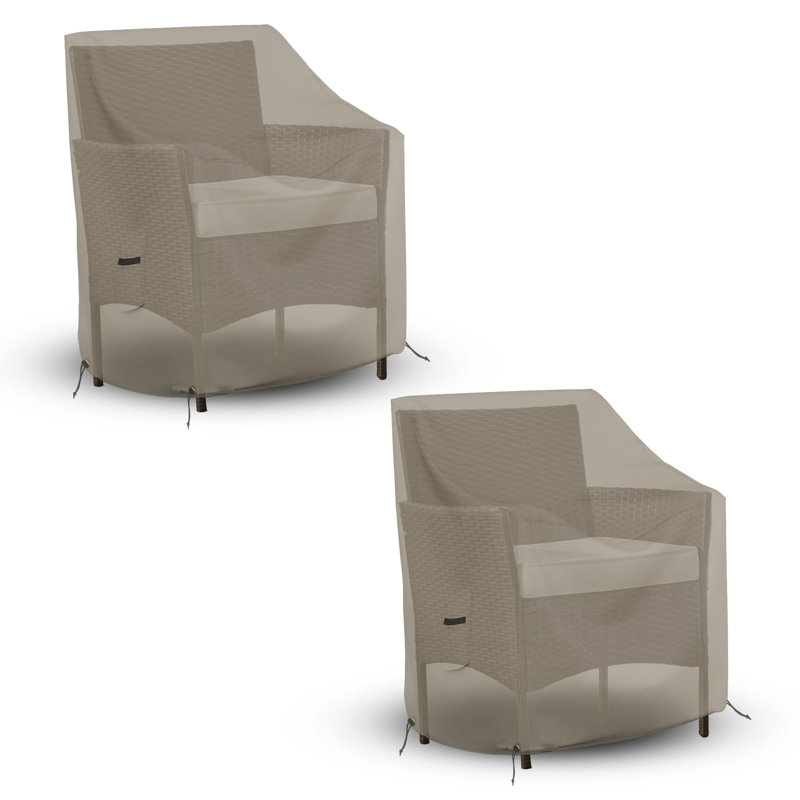 Pack of 2 High Density Waterproof Outdoor Patio Chair Cover, All Weather Protection Patio Deep Seat Chair Cover Protector (Set of 2)